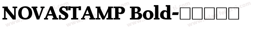 NOVASTAMP Bold字体转换